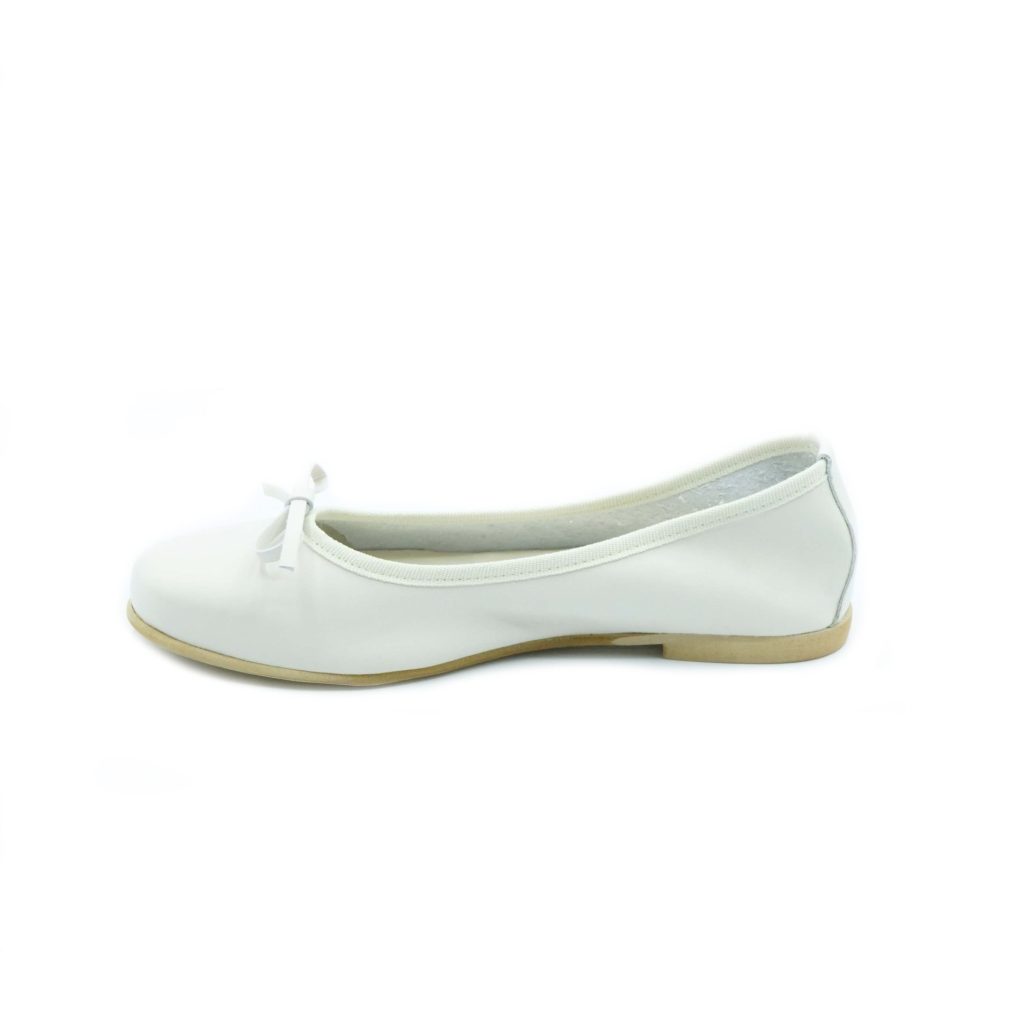 Lea Gu ballerina in nappa, fiocco frontale, tacco 10mm Nuova
