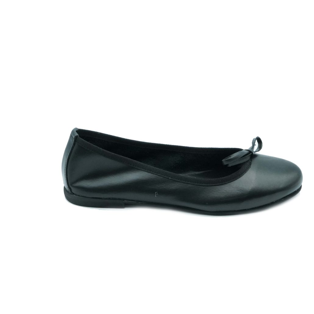 Lea Gu ballerina in nappa, fiocco frontale, tacco 10mm Nuova