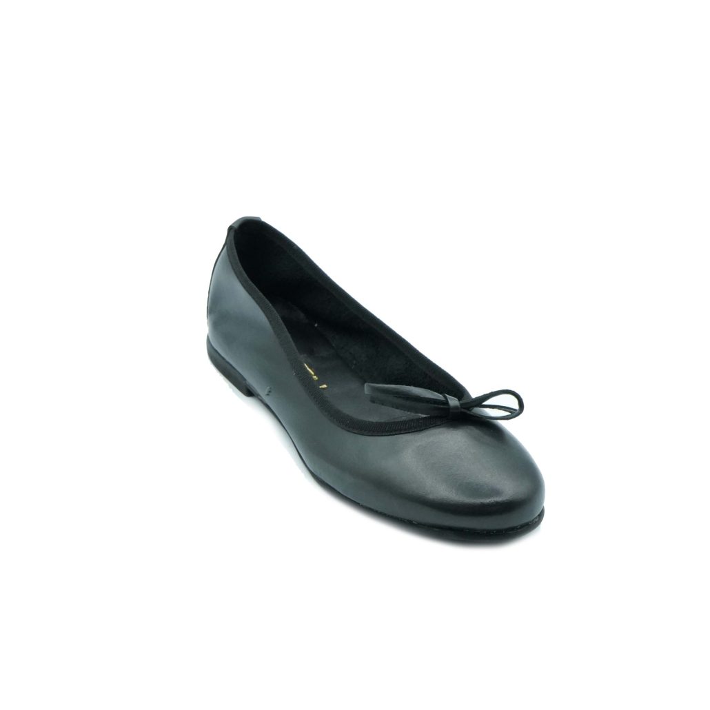 Lea Gu ballerina in nappa, fiocco frontale, tacco 10mm Nuova