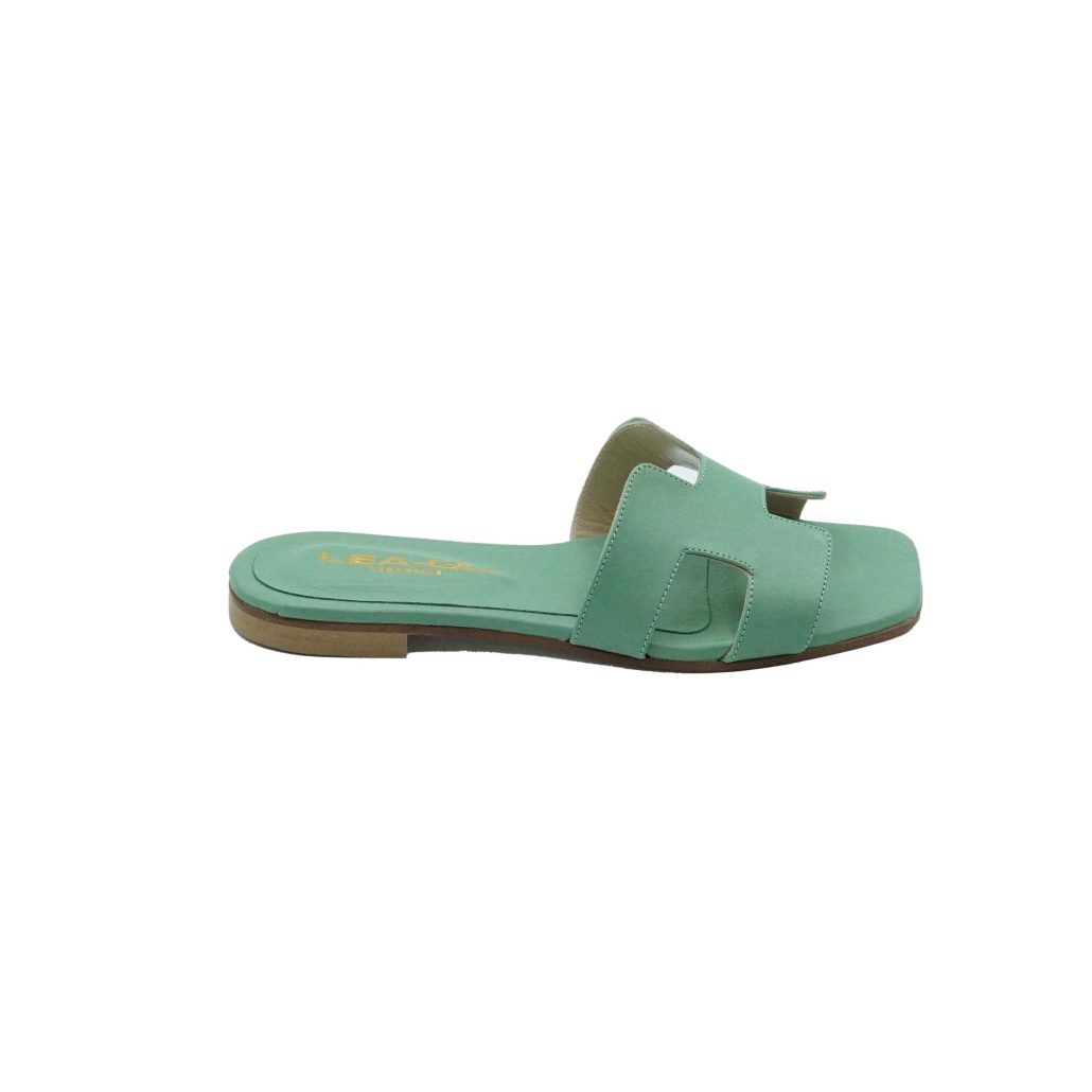 Lea Gu ciabattina in nappa, fascia frontale, punta quadrata, tacco 10mm Promozione Limitata