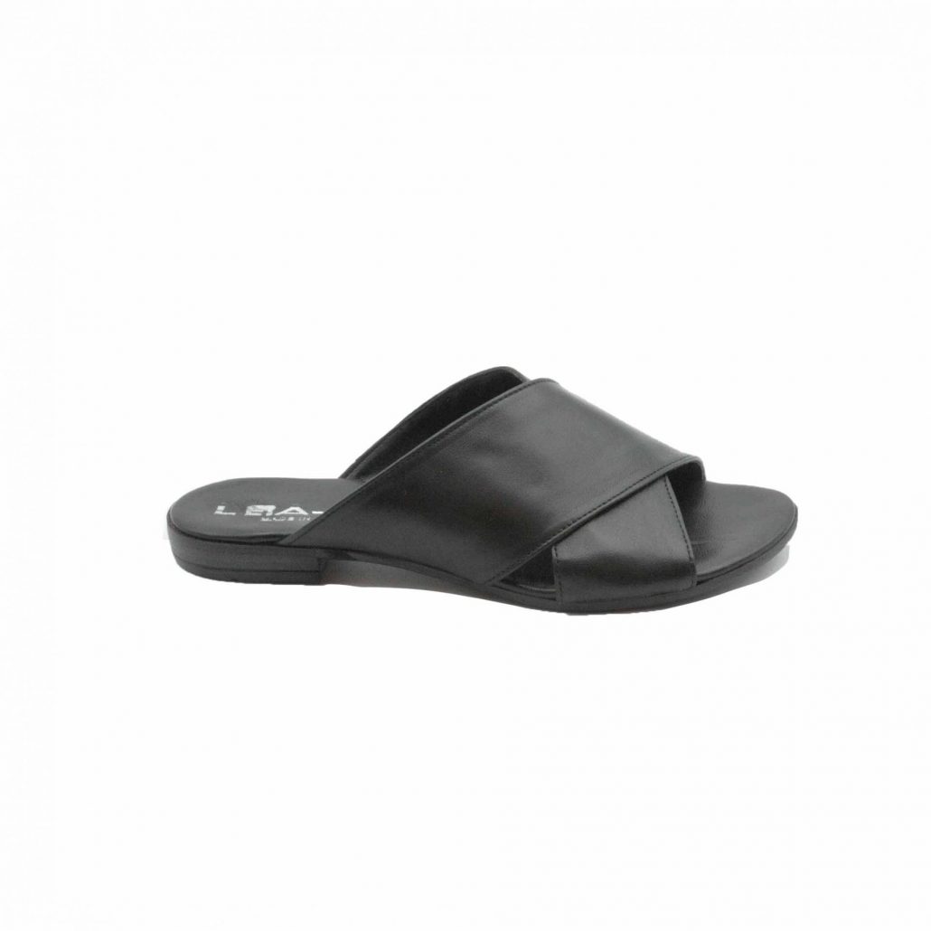 Lea Gu ciabattina in nappa, incrocio frontale, tacco 15 mm Shopping Online