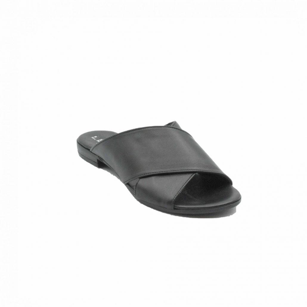 Lea Gu ciabattina in nappa, incrocio frontale, tacco 15 mm Shopping Online