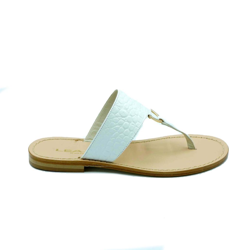 Lea Gu ciabattina infradito in nappa stampa cocco, accessorio frontale, tacco 10mm Prezzo Ridotto