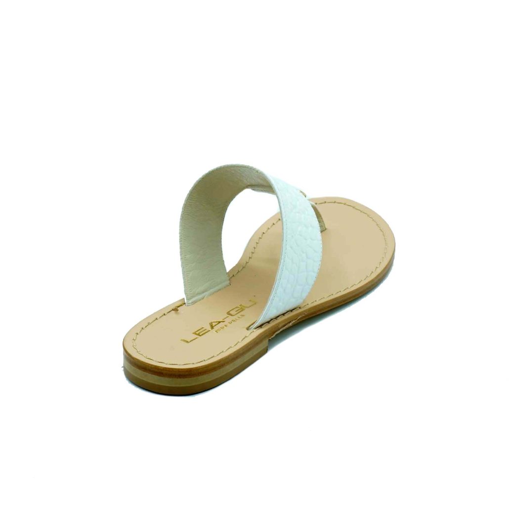 Lea Gu ciabattina infradito in nappa stampa cocco, accessorio frontale, tacco 10mm Prezzo Ridotto