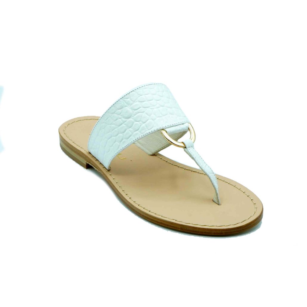 Lea Gu ciabattina infradito in nappa stampa cocco, accessorio frontale, tacco 10mm Prezzo Ridotto
