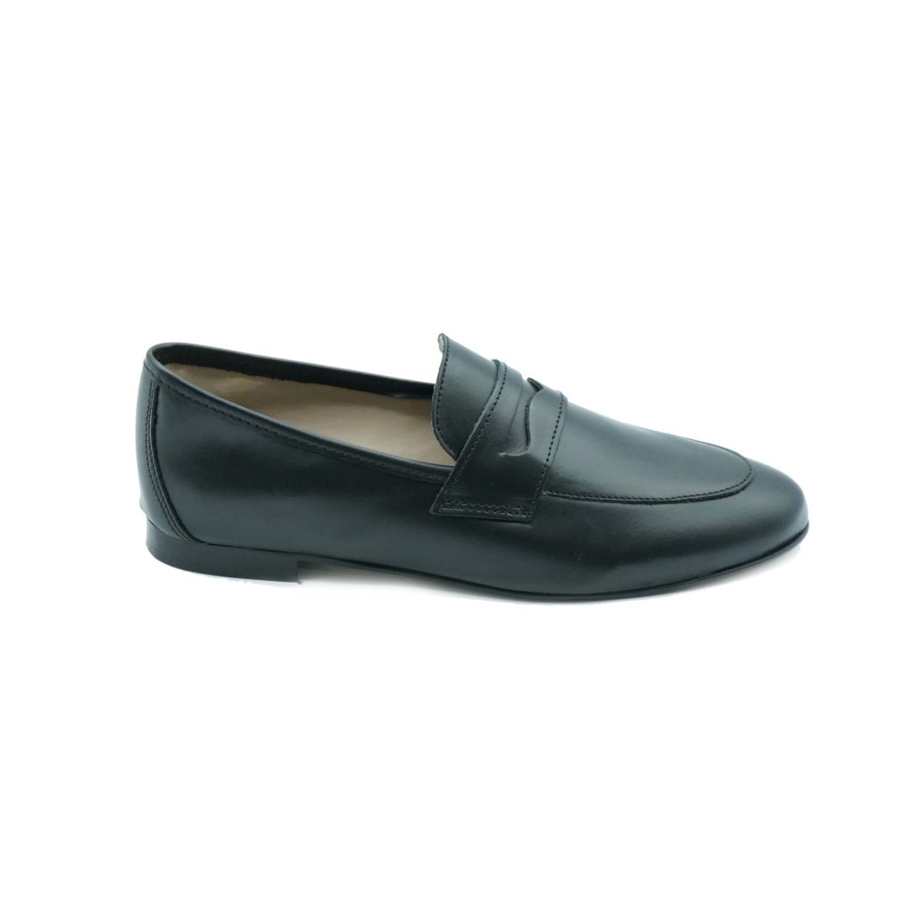 Lea Gu mocassino in nappa, bocca di leone frontale, tacco 10mm Novità