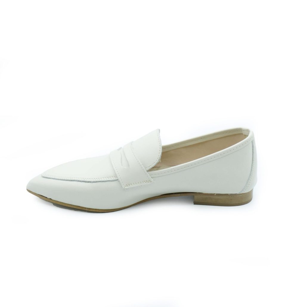 Lea Gu mocassino in nappa, bocca di leone frontale, tacco 10mm Presa