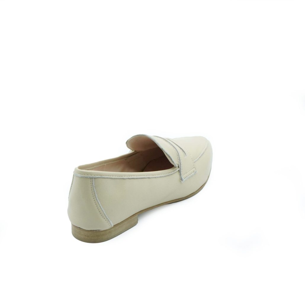 Lea Gu mocassino in nappa, bocca di leone frontale, tacco 10mm Presa