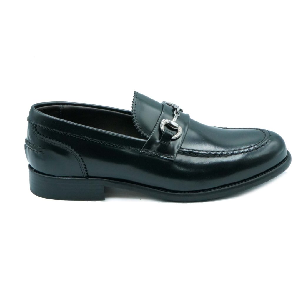 Lea Gu mocassino in vitello abrasivato, accessorio frontale, tacco 25mm Offerta