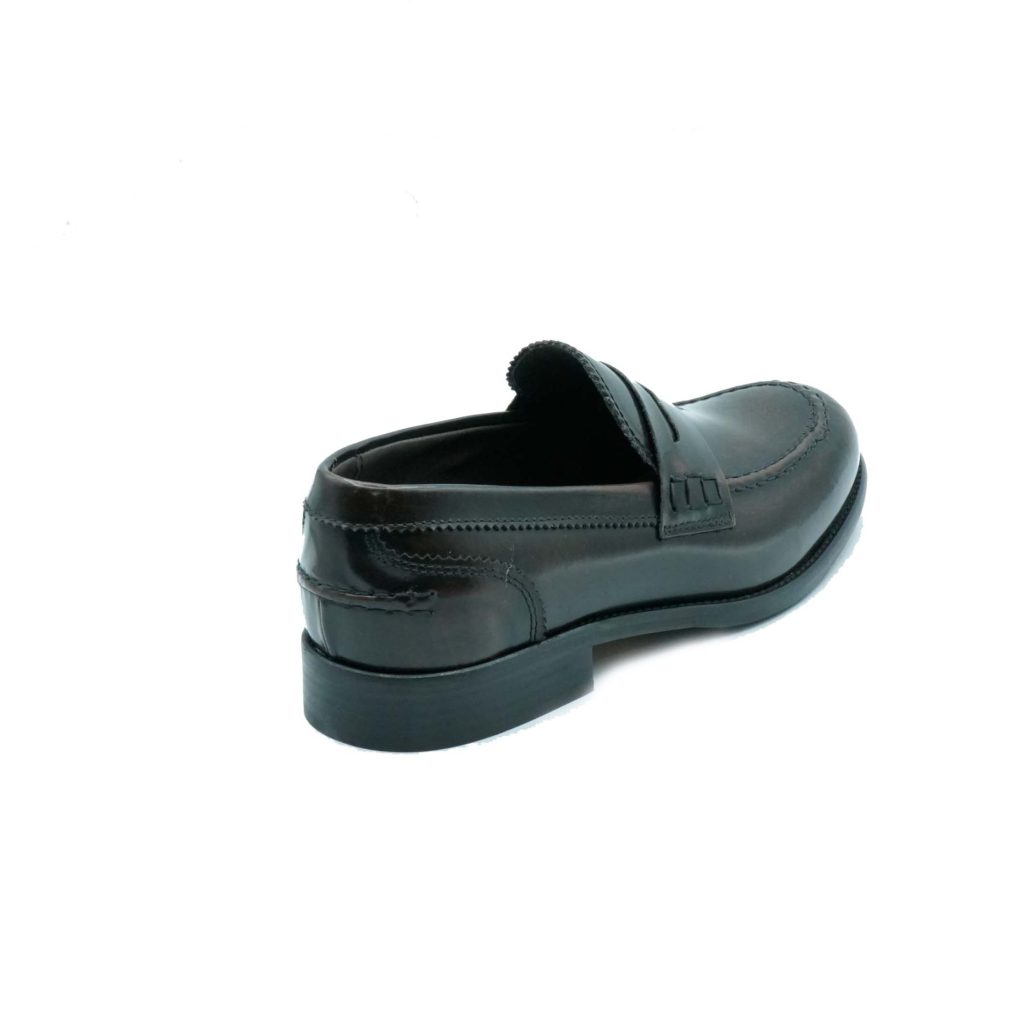 Lea Gu mocassino in vitello abrasivato, bocca di leone frontale, tacco 25mm Economico
