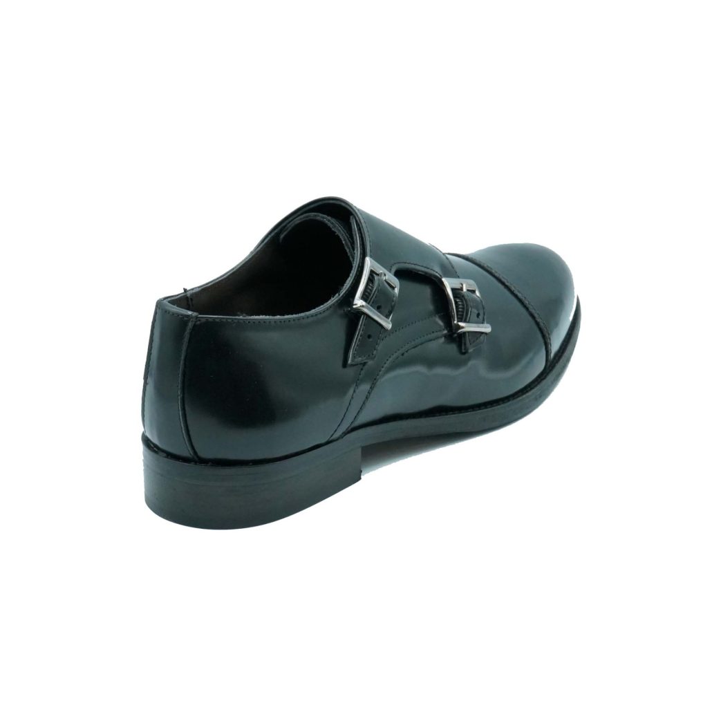Lea Gu mocassino in vitello abrasivato, doppia fibbia frontale, tacco 25mm Online