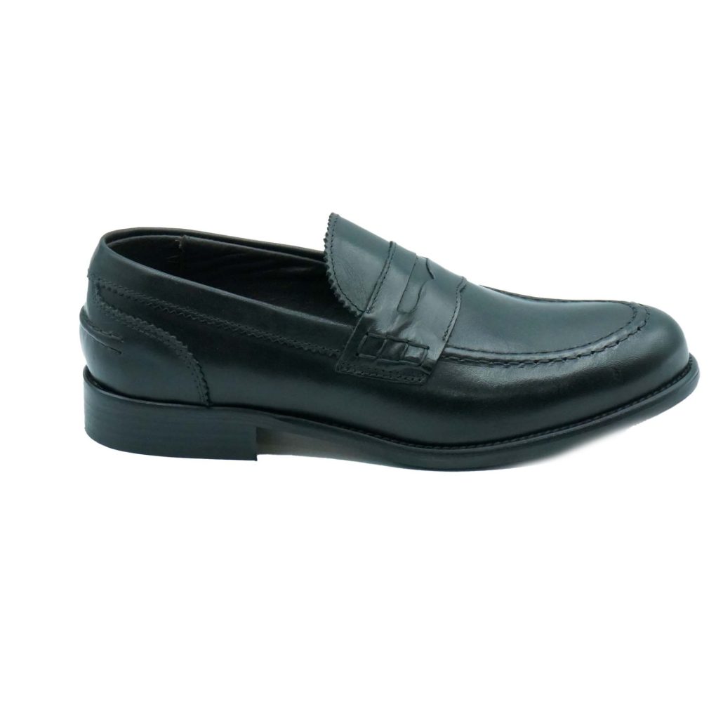 Lea Gu mocassino in vitello, bocca di leone frontale, tacco 25mm In Vendita