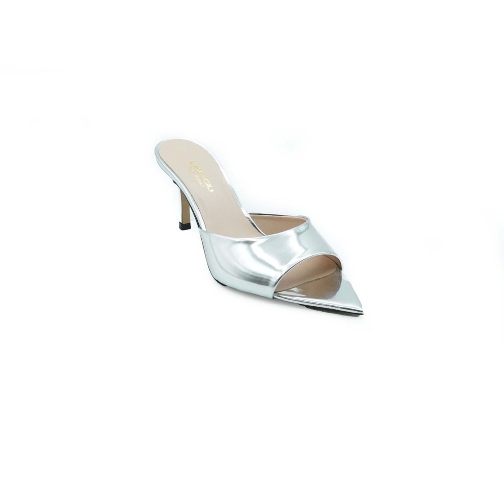 Lea Gu sandalo con tacco in nappa specchio, fascia frontale, tacco 60mm In Saldo