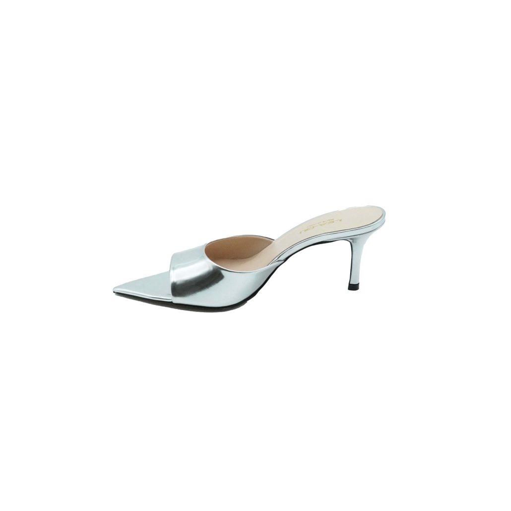 Lea Gu sandalo con tacco in nappa specchio, fascia frontale, tacco 60mm In Saldo