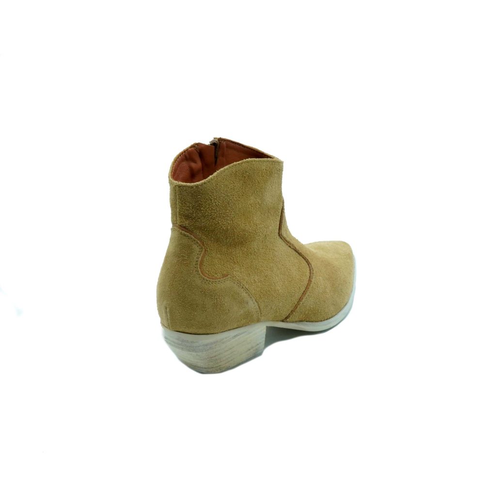 Lea Gu texano in camoscio con inserti in nappa, zip interna, tacco 40 mm Spedizione Gratuita
