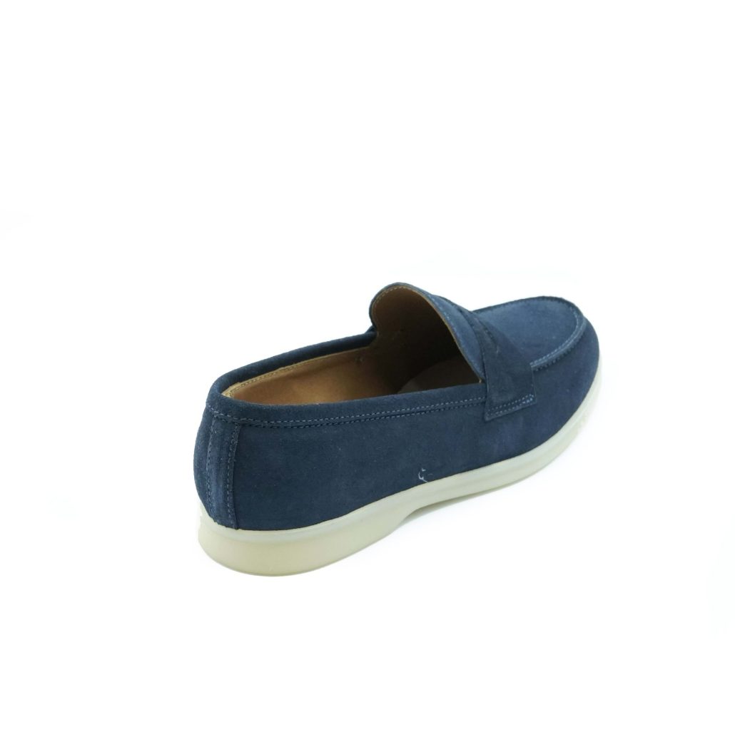 Lea Gu mocassino in camoscio, bocca di leone frontale, fondo gomma 20mm Sottocosto