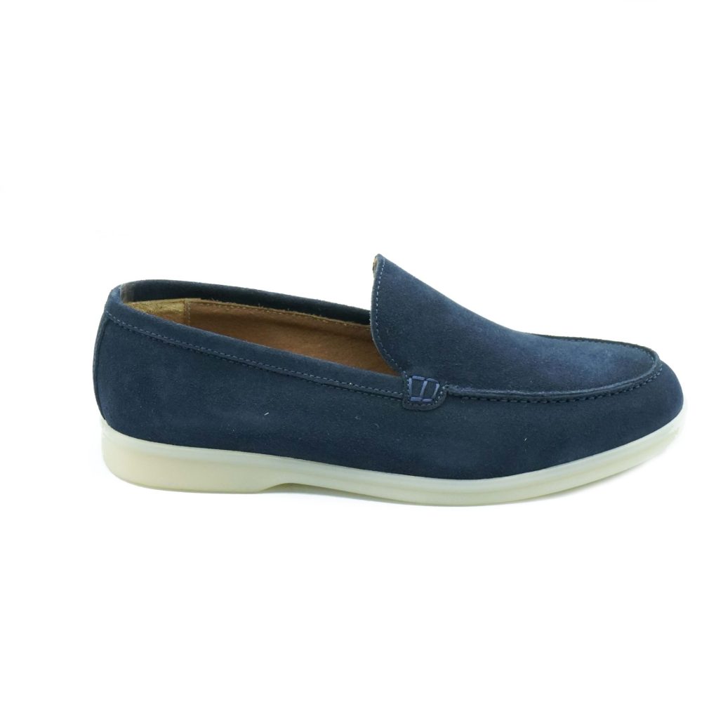 Lea Gu mocassino in camoscio, fondo gomma 20mm Offerta