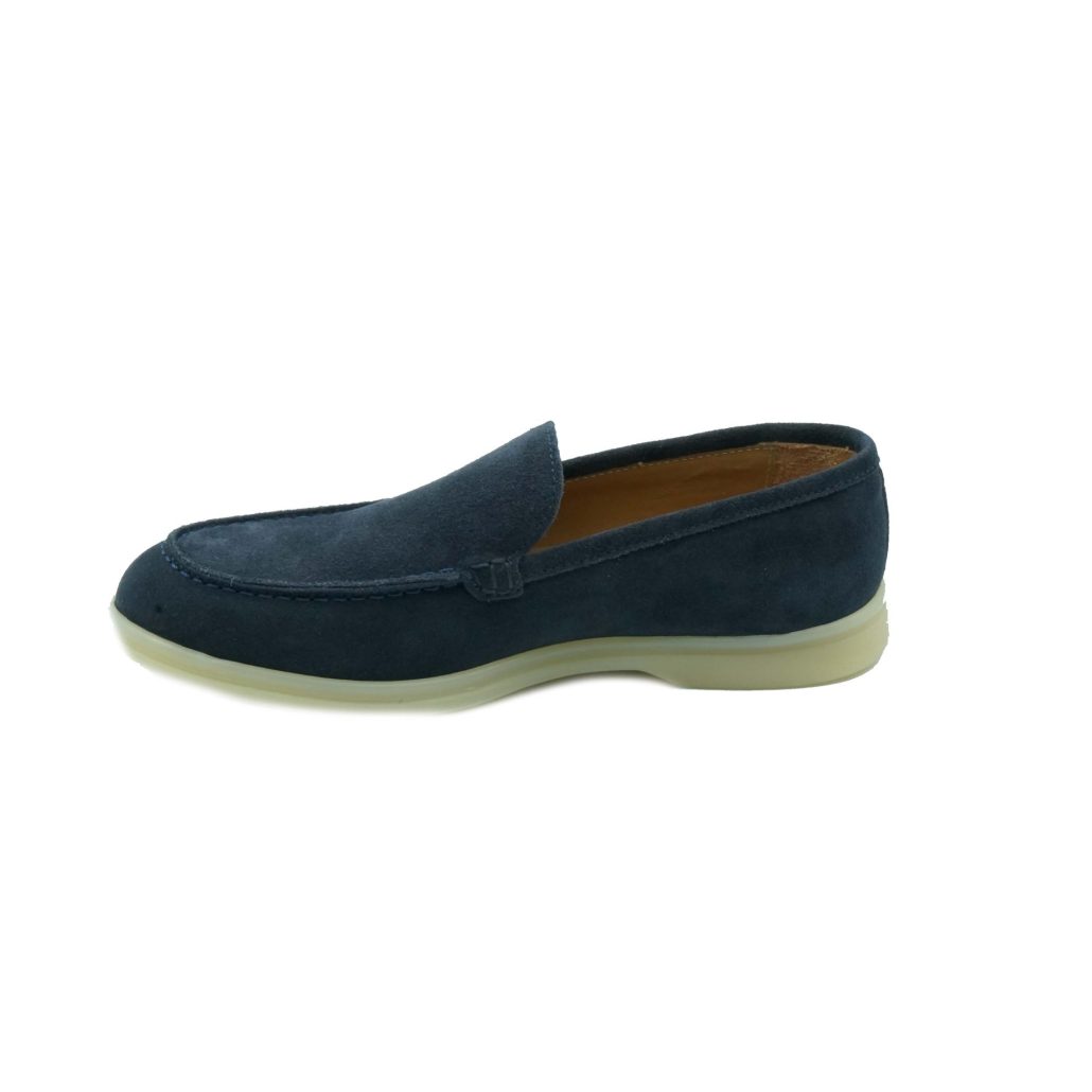 Lea Gu mocassino in camoscio, fondo gomma 20mm Economico
