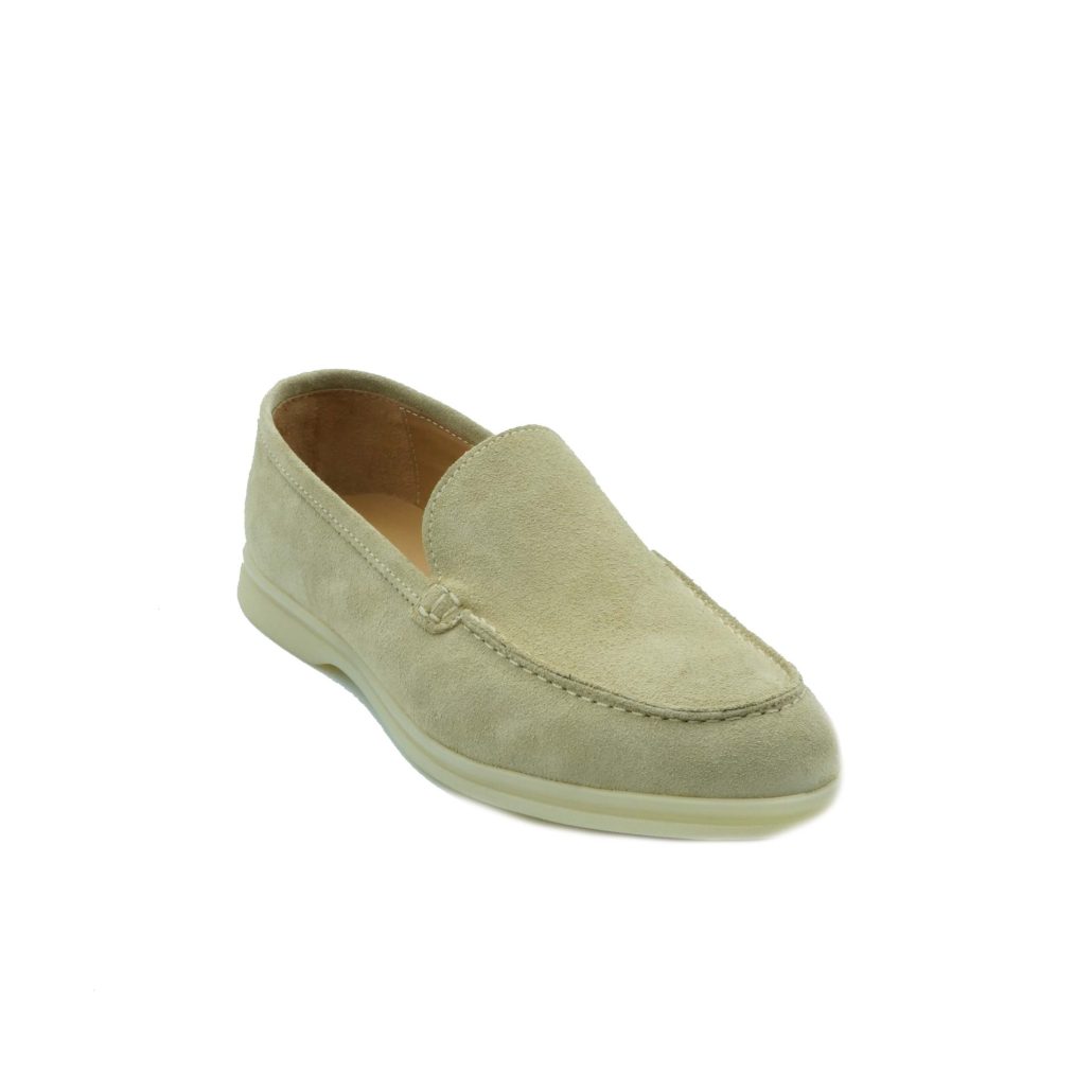 Lea Gu mocassino in camoscio, fondo gomma 20mm Economico