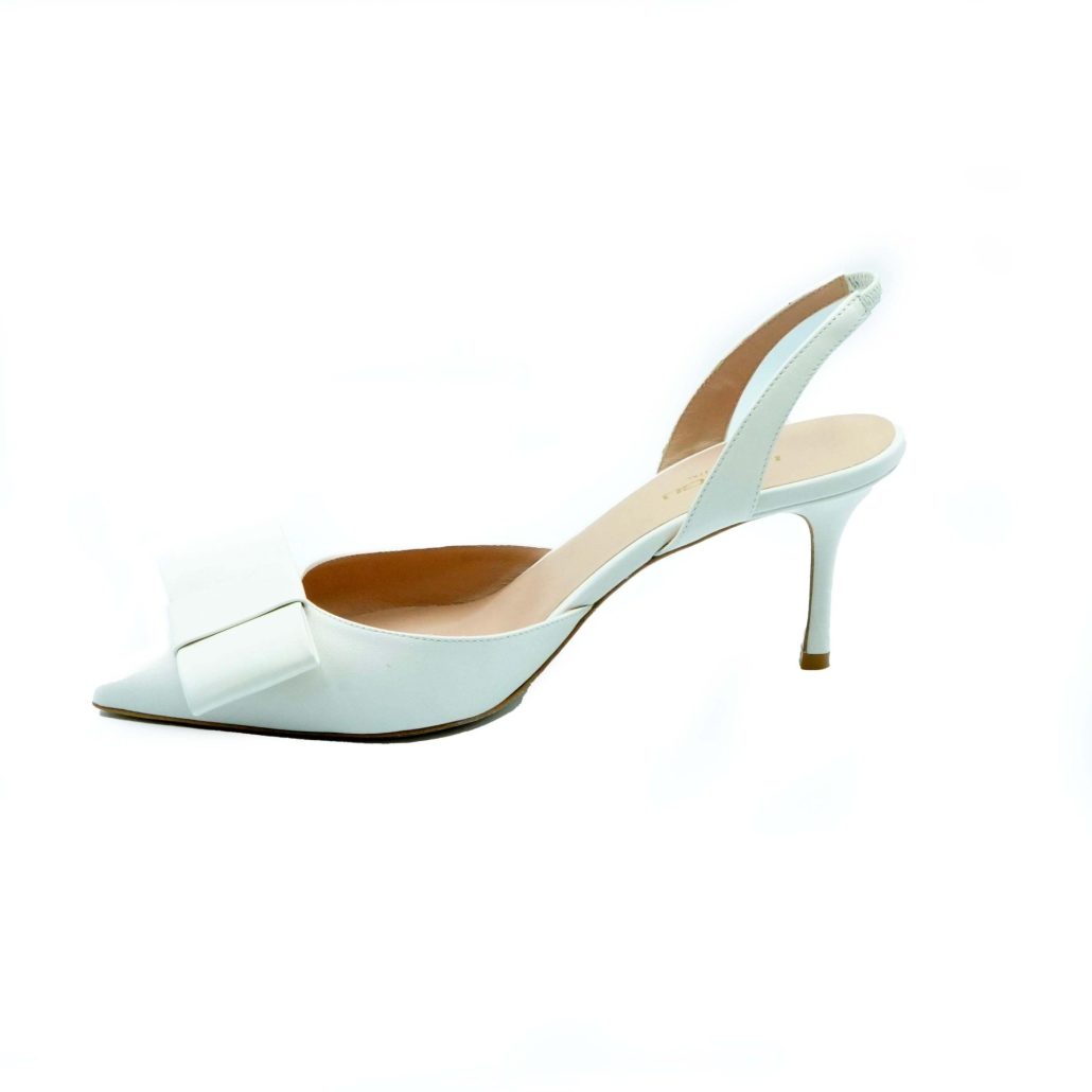 Lea Gu slingback in nappa, fiocco frontale, tacco 65mm Online