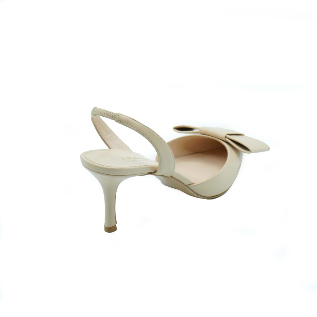Lea Gu slingback in nappa, fiocco frontale, tacco 65mm Online