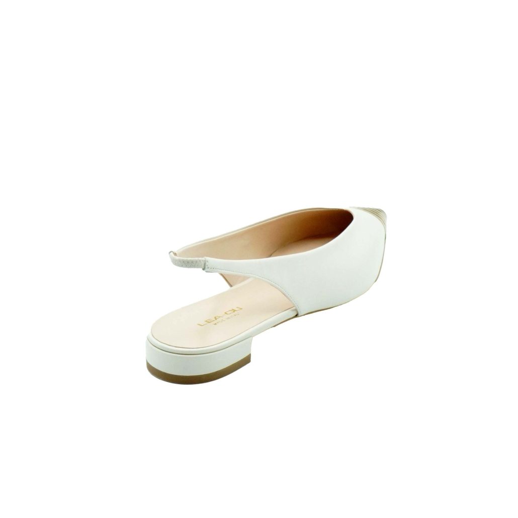 Lea Gu slingback in nappa, punta metallica, tacco 10mm Saldi