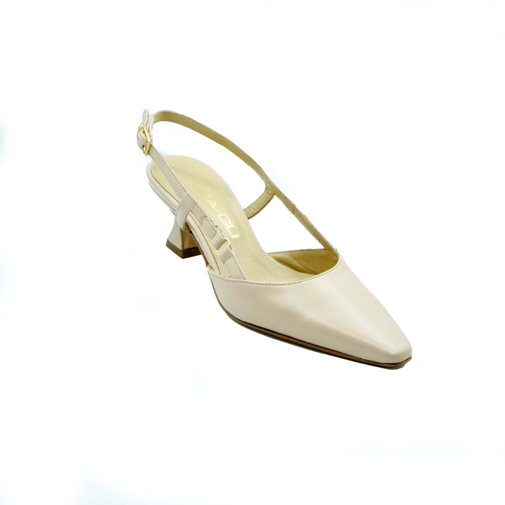 Lea Gu slingback in nappa,tacco 50mm Saldi Di Fabbrica