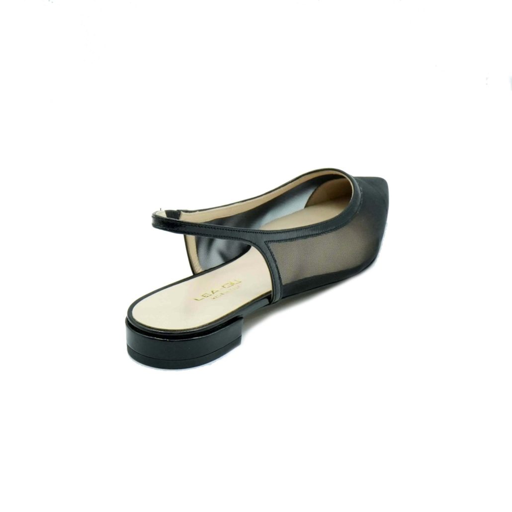 Lea Gu slingback in rete con punta in contrasto, tacco 10mm Vendite Flash