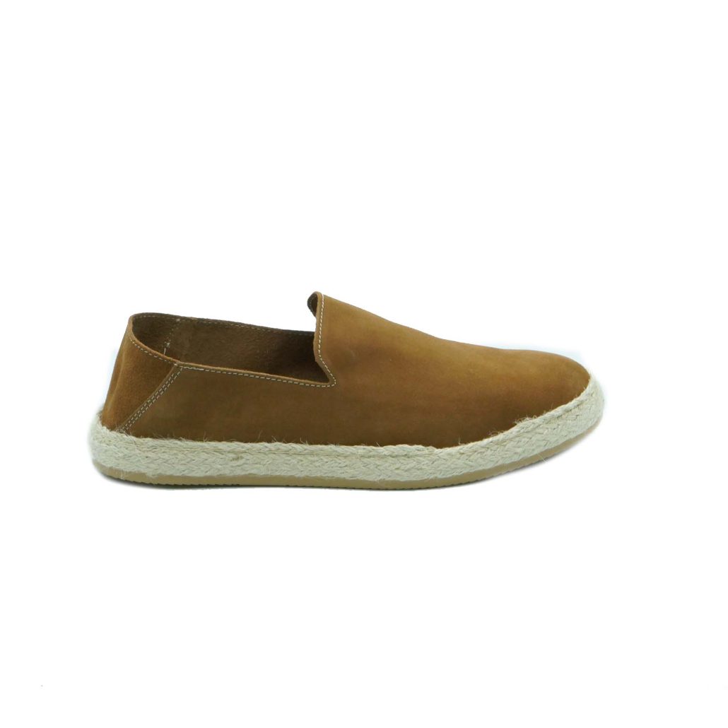 Lea Gu slip-on uomo in camoscio, fondo corda e gomma 20mm In Saldo