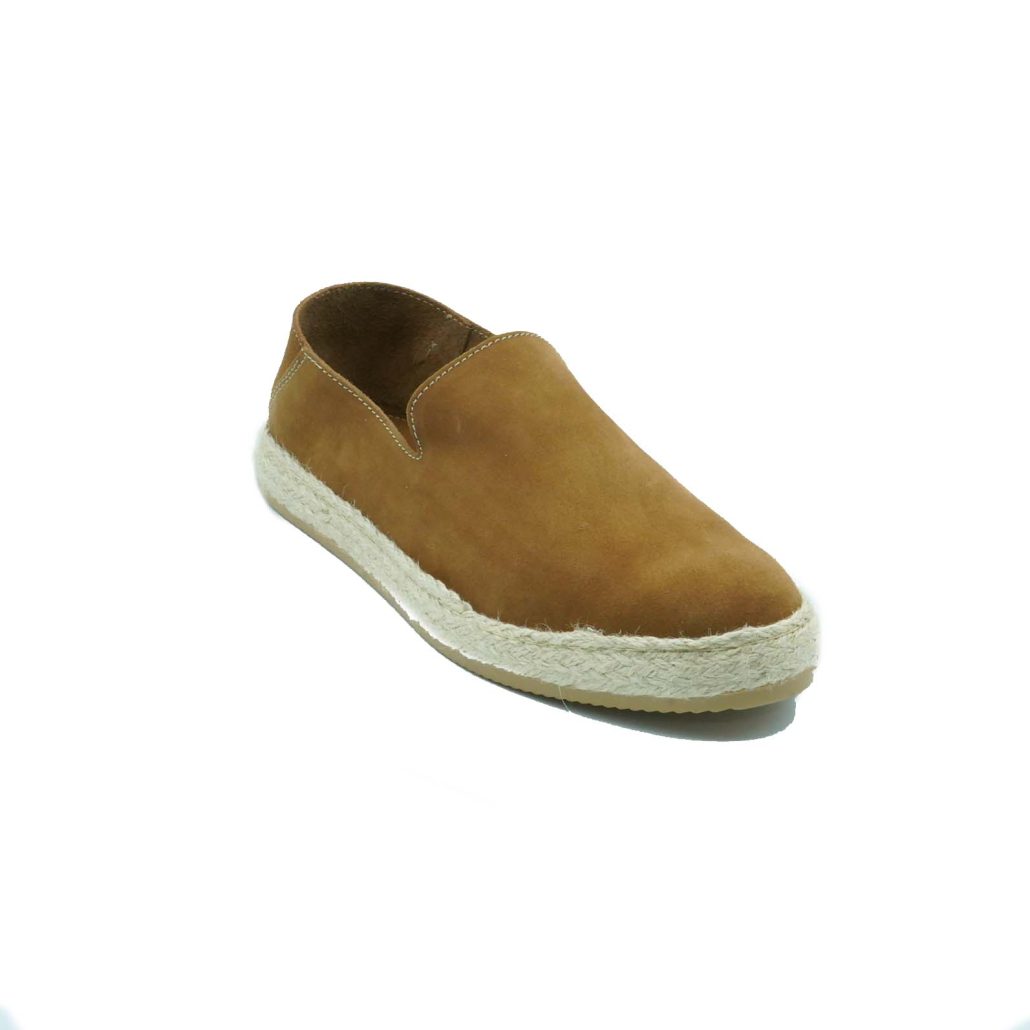 Lea Gu slip-on uomo in camoscio, fondo corda e gomma 20mm In Saldo