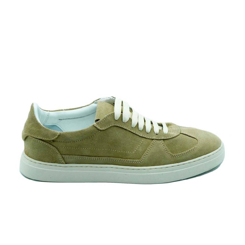 Lea Gu sneakers in camoscio, allacciatura frontale, fondo 30mm Nuova