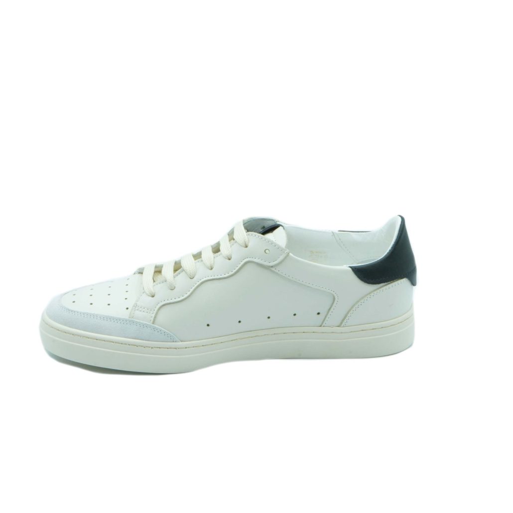 Lea Gu sneakers in nappa, allacciatura frontale, tallone in contrasto, fondo gomma 30mm Moda