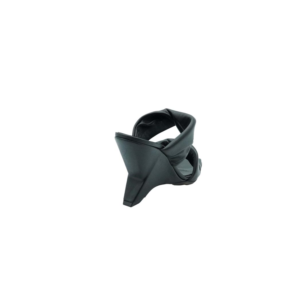 Lea Gu sandalo in nappa, doppia fascia frontale, tacco 85mm Italy