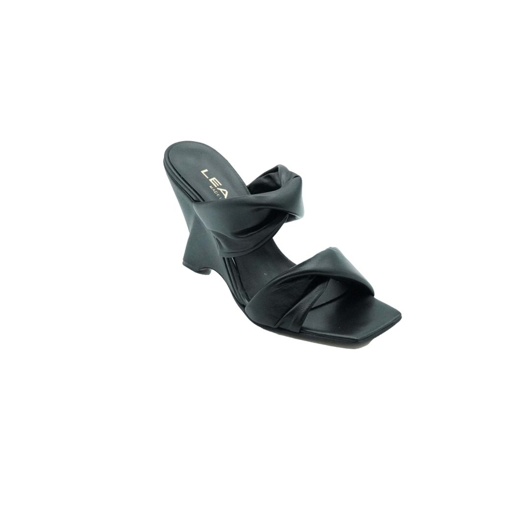 Lea Gu sandalo in nappa, doppia fascia frontale, tacco 85mm Italy