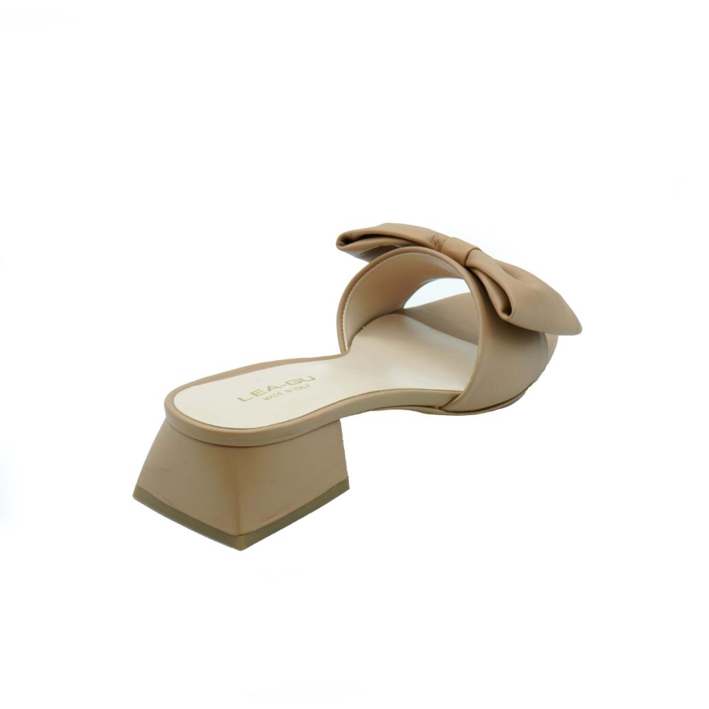 Lea Gu sandalo in nappa, fascia frontale con fiocco, tacco 30mm Promozione