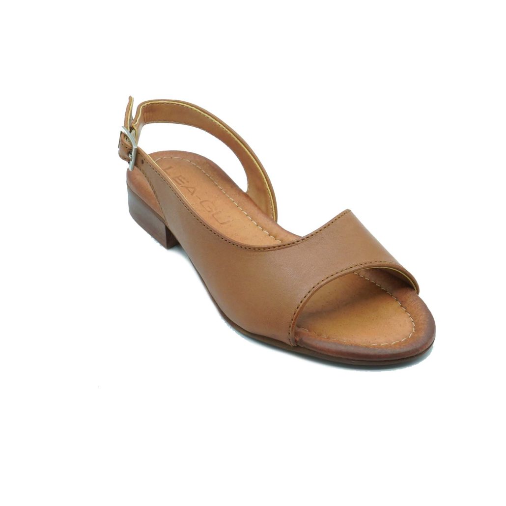 Lea Gu sandalo in nappa, fascia frontale, chiusura posteriore, tacco 20mm Qualità Garantita
