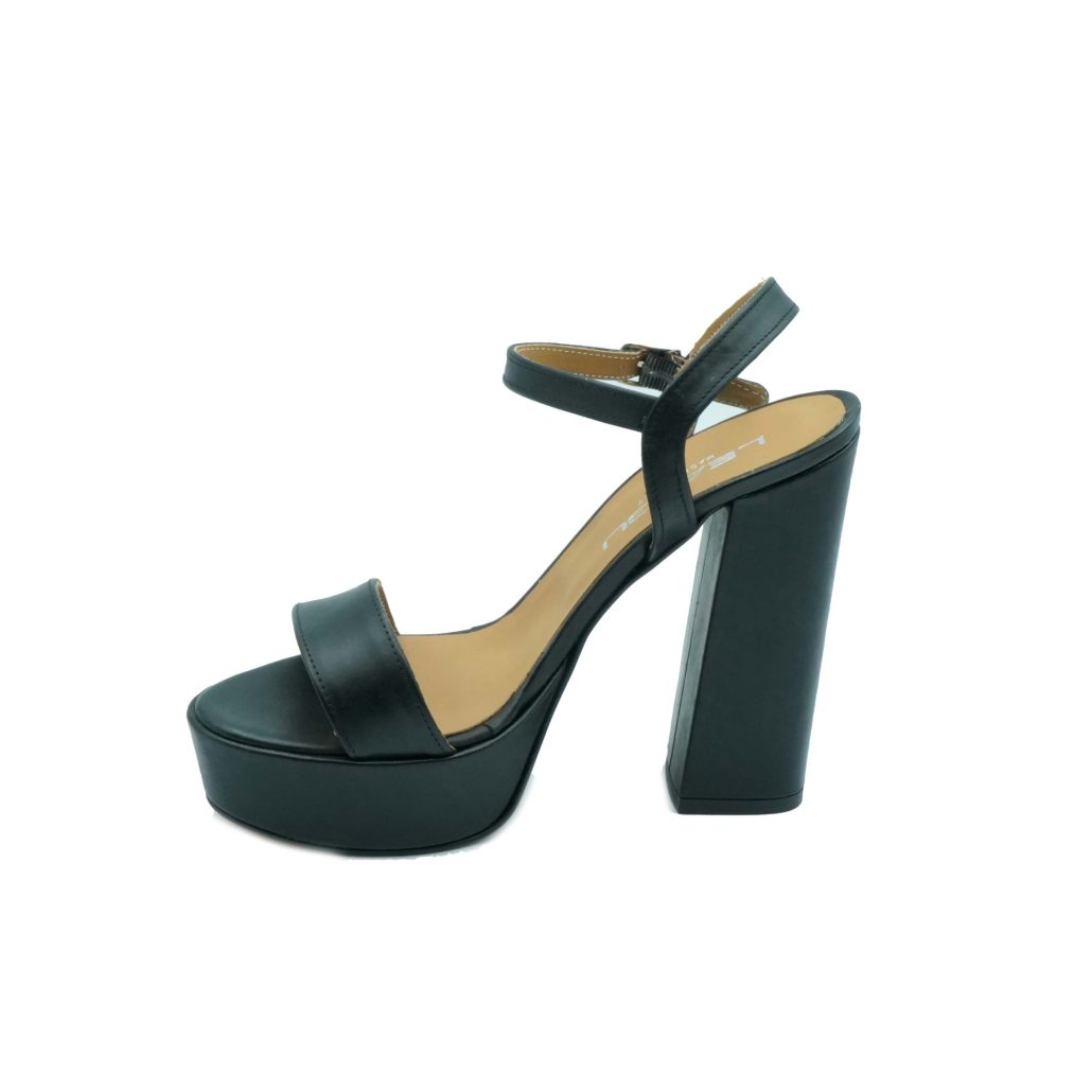 Lea Gu sandalo in nappa, fascia frontale, cinturino alla caviglia, tacco 120 mm plateau 25 mm Negozi Online