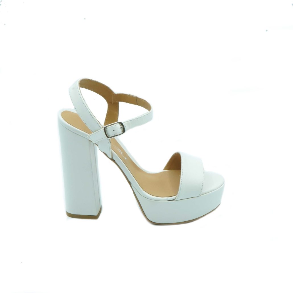 Lea Gu sandalo in nappa, fascia frontale, cinturino alla caviglia, tacco 120 mm plateau 25 mm Negozi Online