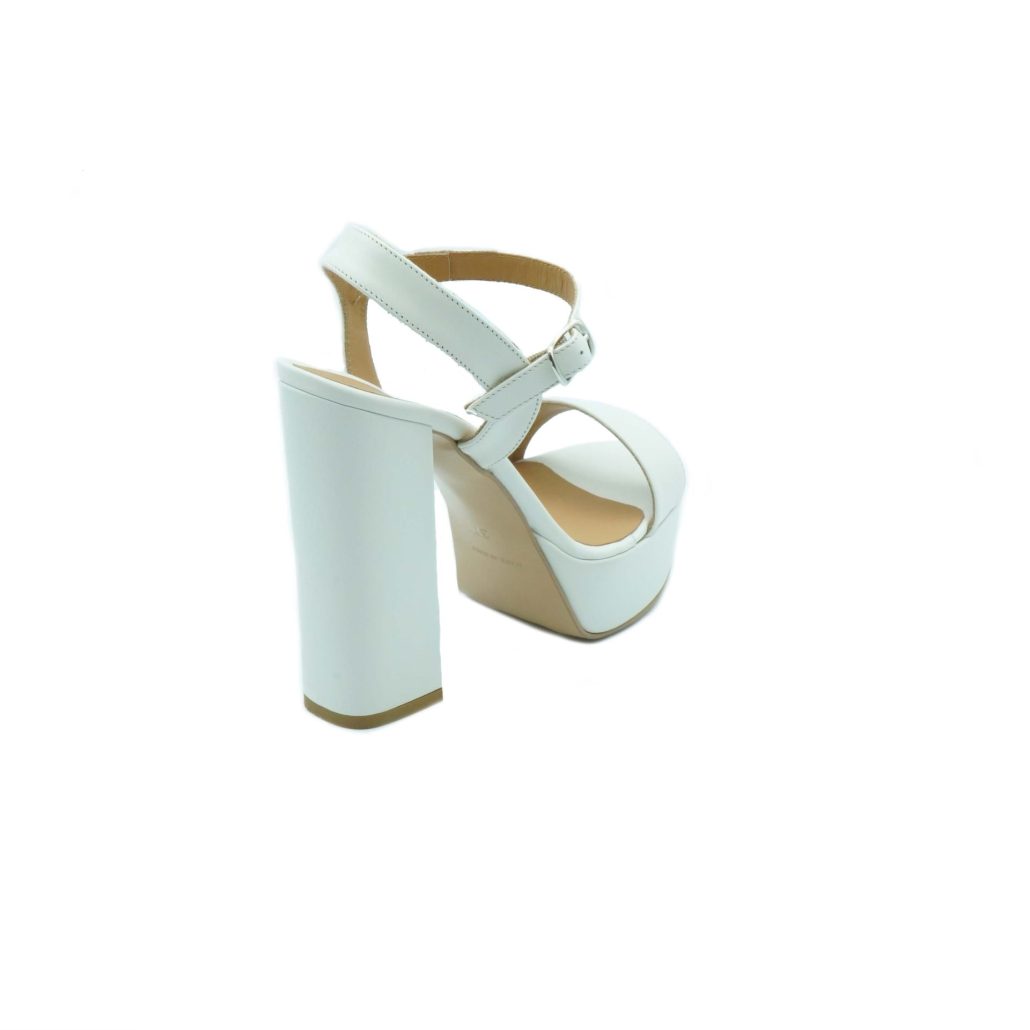 Lea Gu sandalo in nappa, fascia frontale, cinturino alla caviglia, tacco 120 mm plateau 25 mm Negozi Online