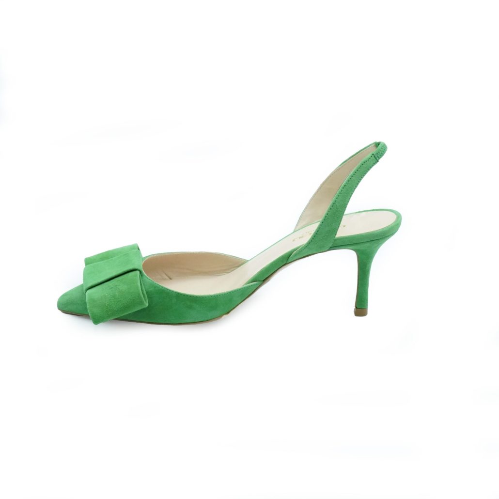 Lea Gu slingback in camoscio, fiocco frontale, tacco 65mm Consegna Veloce
