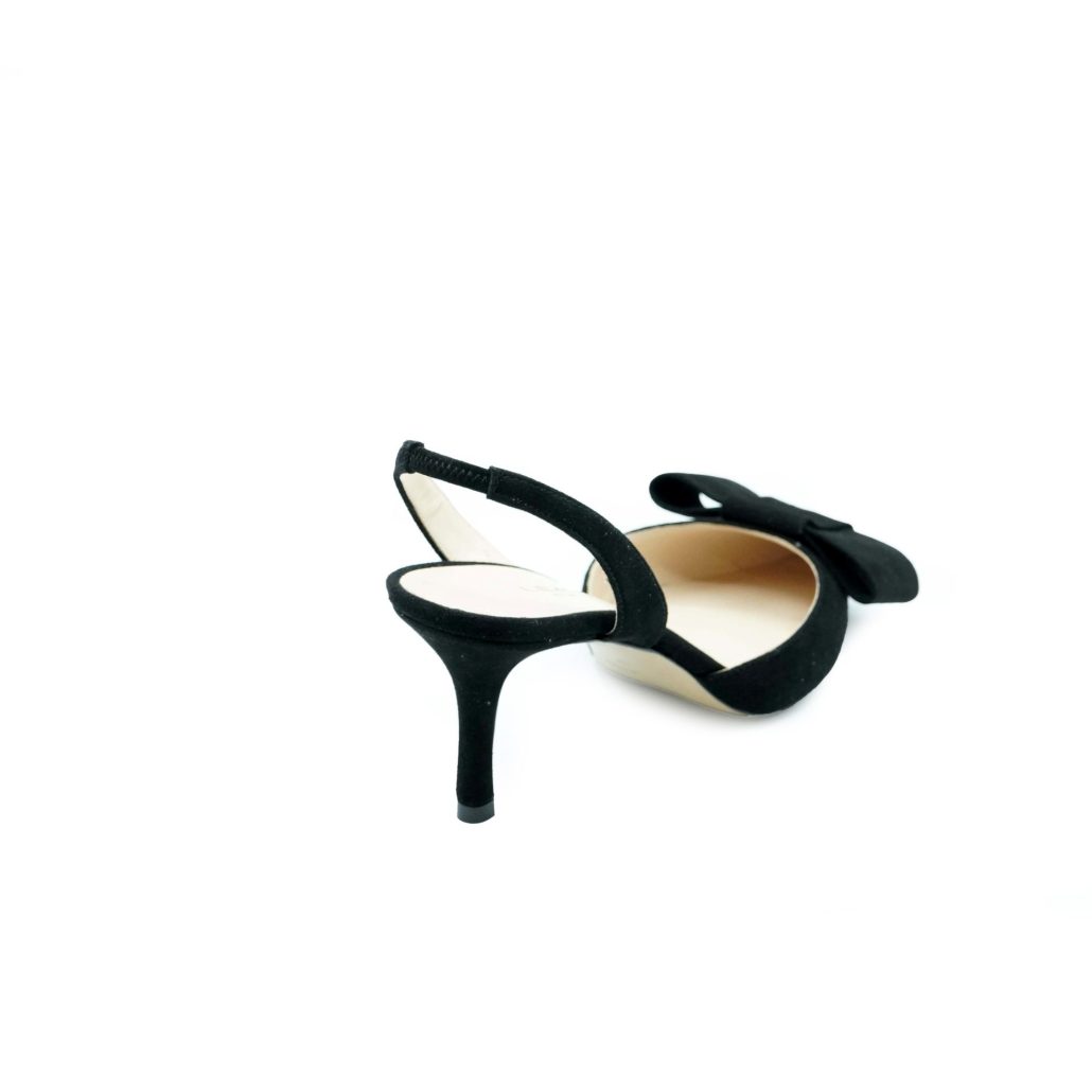 Lea Gu slingback in camoscio, fiocco frontale, tacco 65mm Consegna Veloce