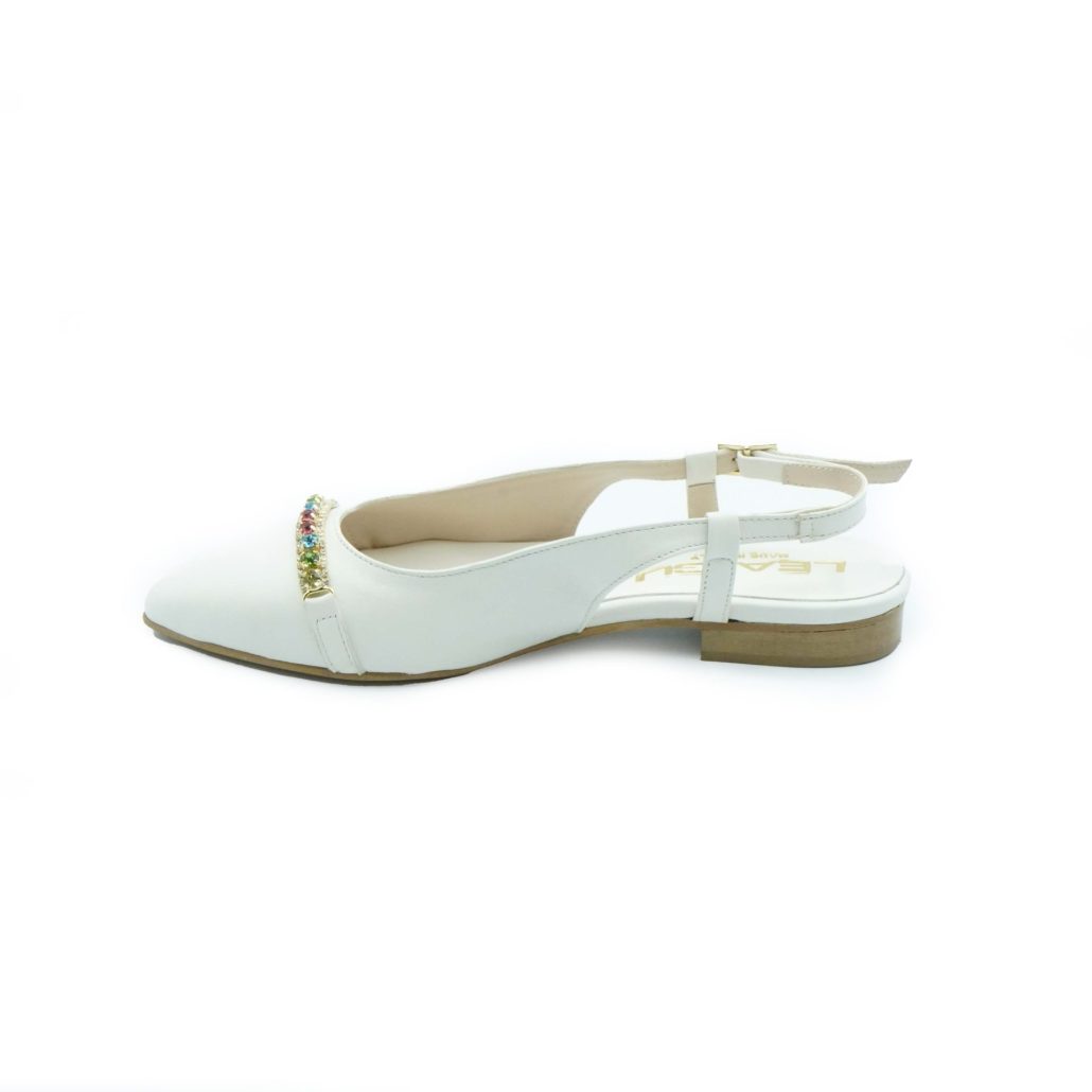 Lea Gu slingback in nappa, accessorio frontale, tacco 10mm Offerta