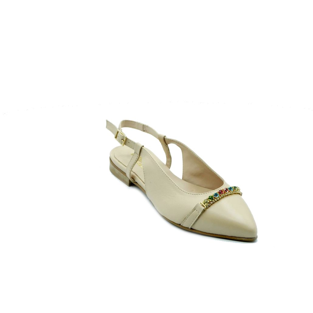 Lea Gu slingback in nappa, accessorio frontale, tacco 10mm Offerta