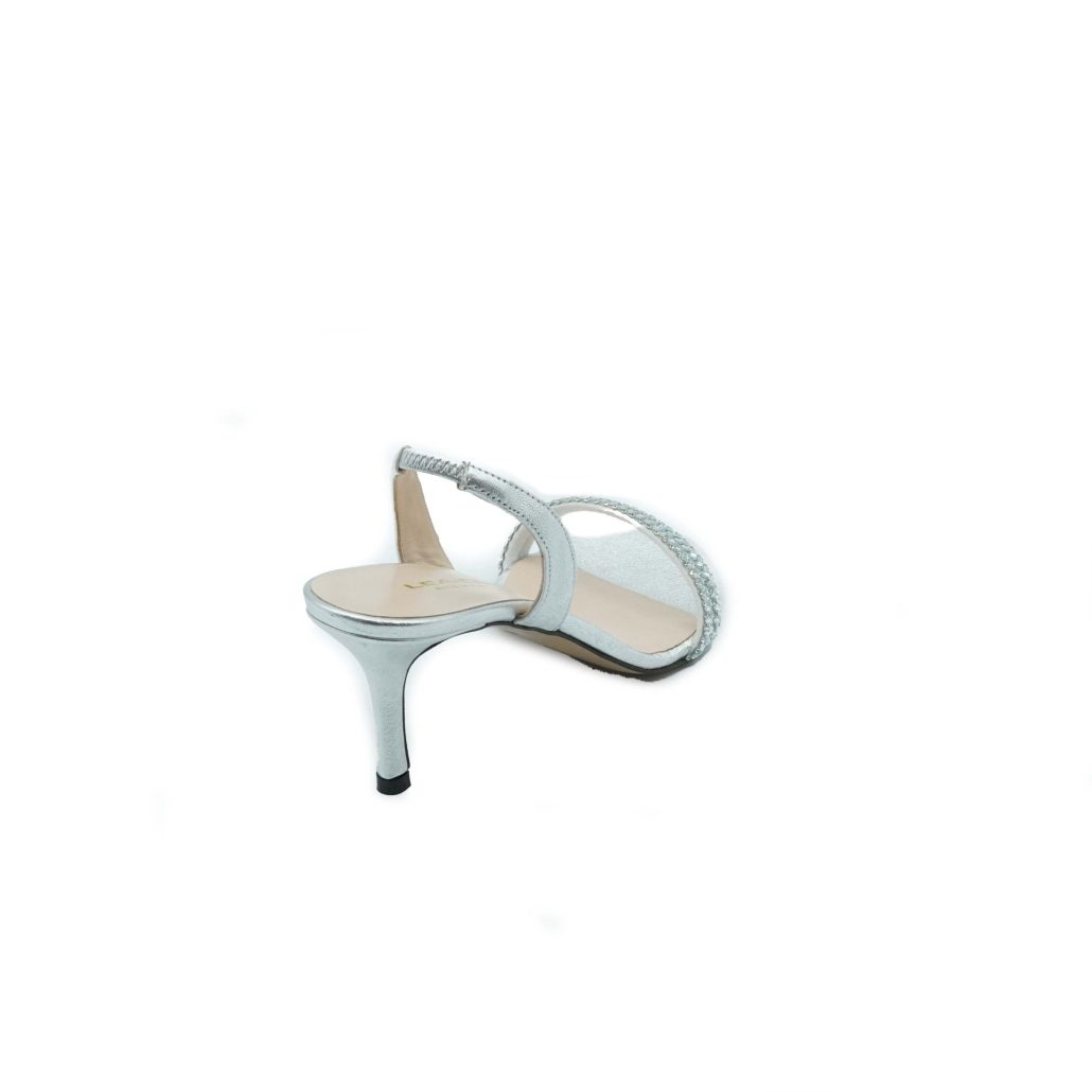 Lea Gu sandalo in nappa laminata, fascia frontale, tacco 60mm Offerte