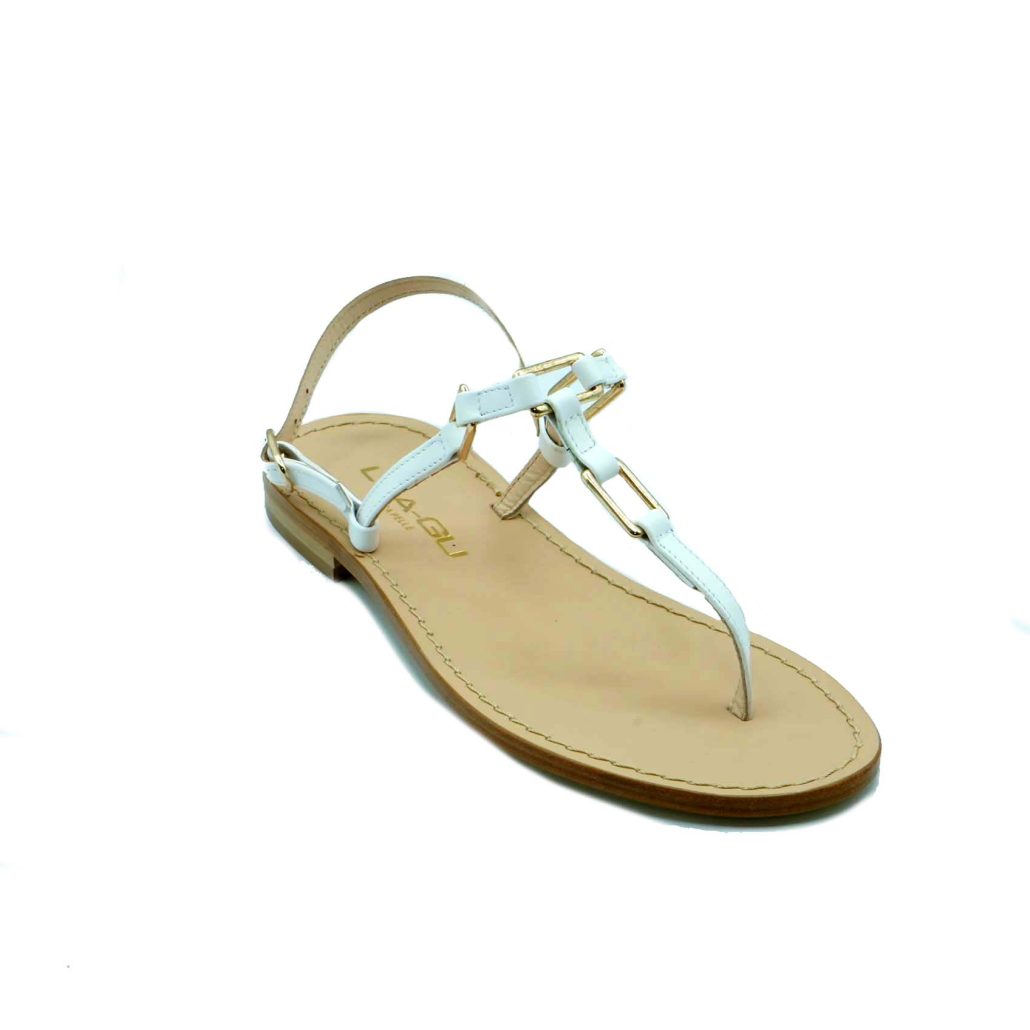 Lea Gu sandalo infradito in nappa, accessori frontali, chiusura posteriore, tacco 10mm Qualità