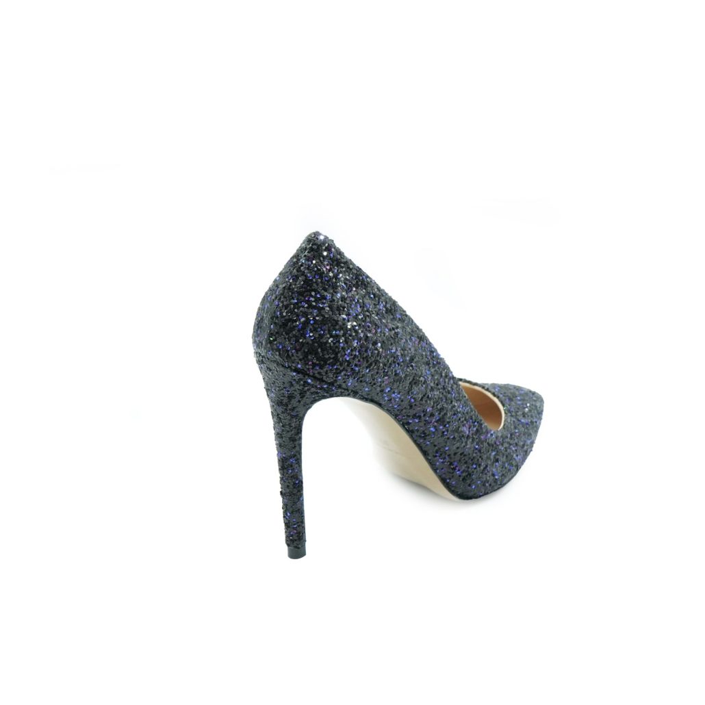 Lea Gu scarpa con tacco in nappa glitter, tacco 100mm Pezzi Unici