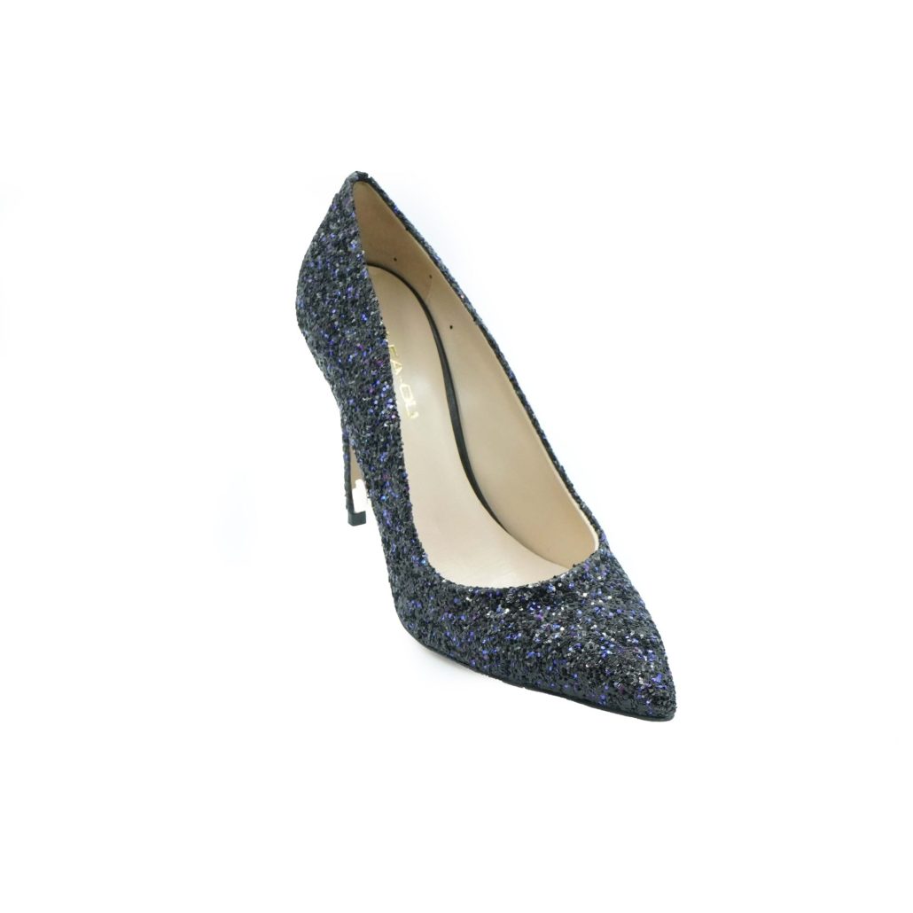 Lea Gu scarpa con tacco in nappa glitter, tacco 100mm Pezzi Unici