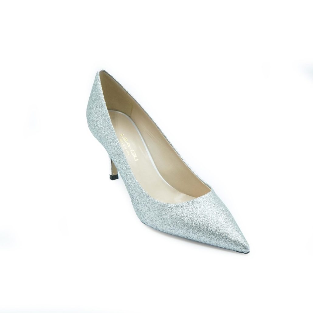 Lea Gu scarpa con tacco in nappa glitter, tacco 65mm Soddisfazione Garantita
