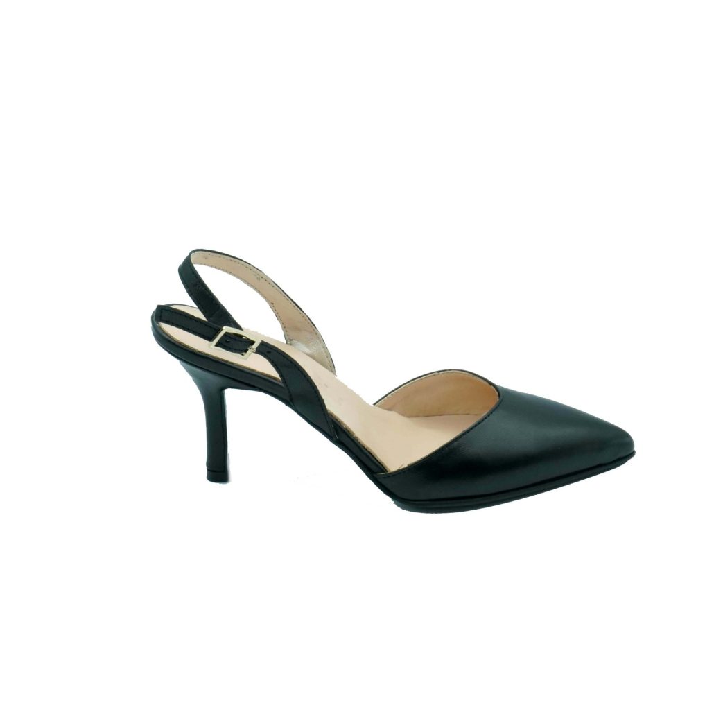 Lea Gu scarpa con tacco in nappa, chiusura posteriore, tacco 65mm Consegna Veloce