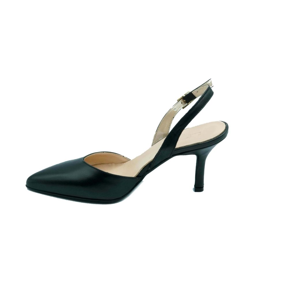 Lea Gu scarpa con tacco in nappa, chiusura posteriore, tacco 65mm Consegna Veloce
